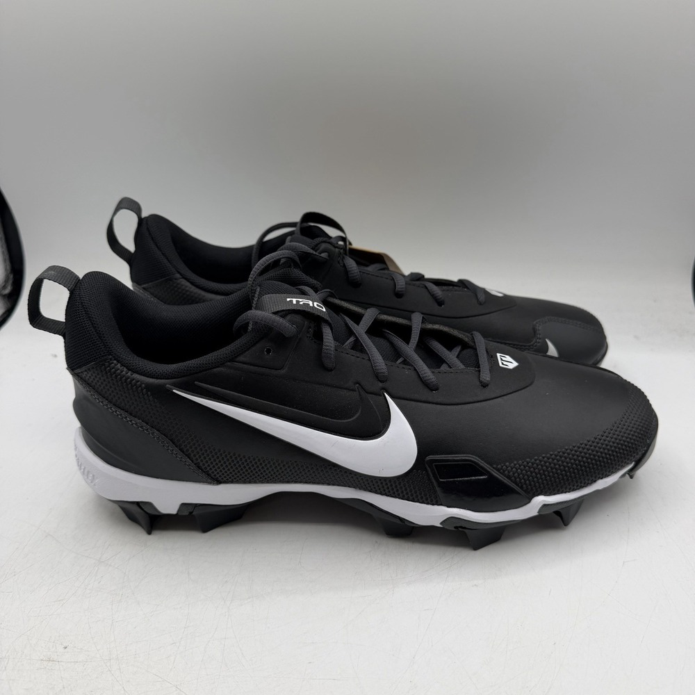 Nike Force Trout 9 Keystone Baseball Cleats Mens Sz 10 Black/White FB9728-003
